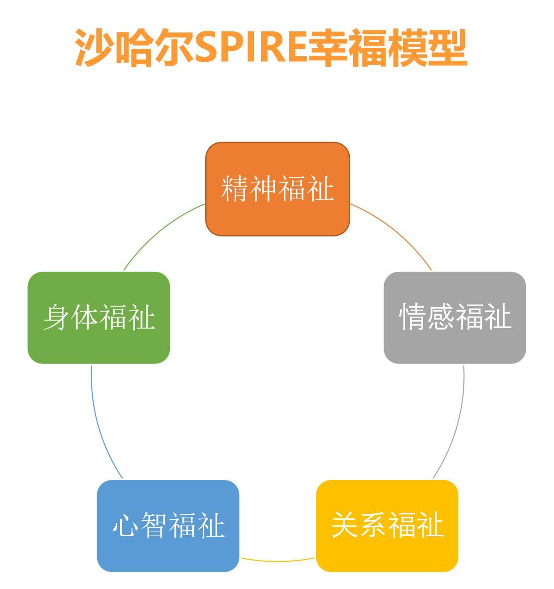 幸福的 五种元素,简称 spire(和马丁塞利格曼的perma幸福五元素模型