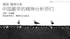 德国精神分析：精神分析入门的第一课