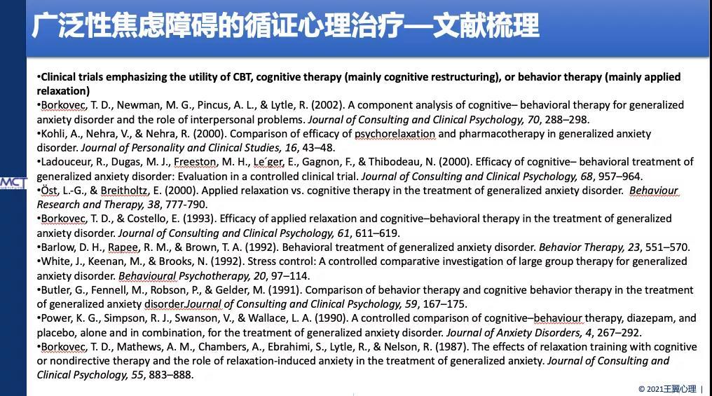 针对广泛性焦虑障碍元认知治疗 基于不确定感容忍度 心理学文章 壹心理