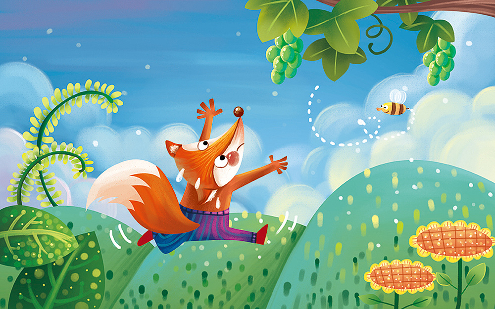 小狐狸吃果子绘本故事图片